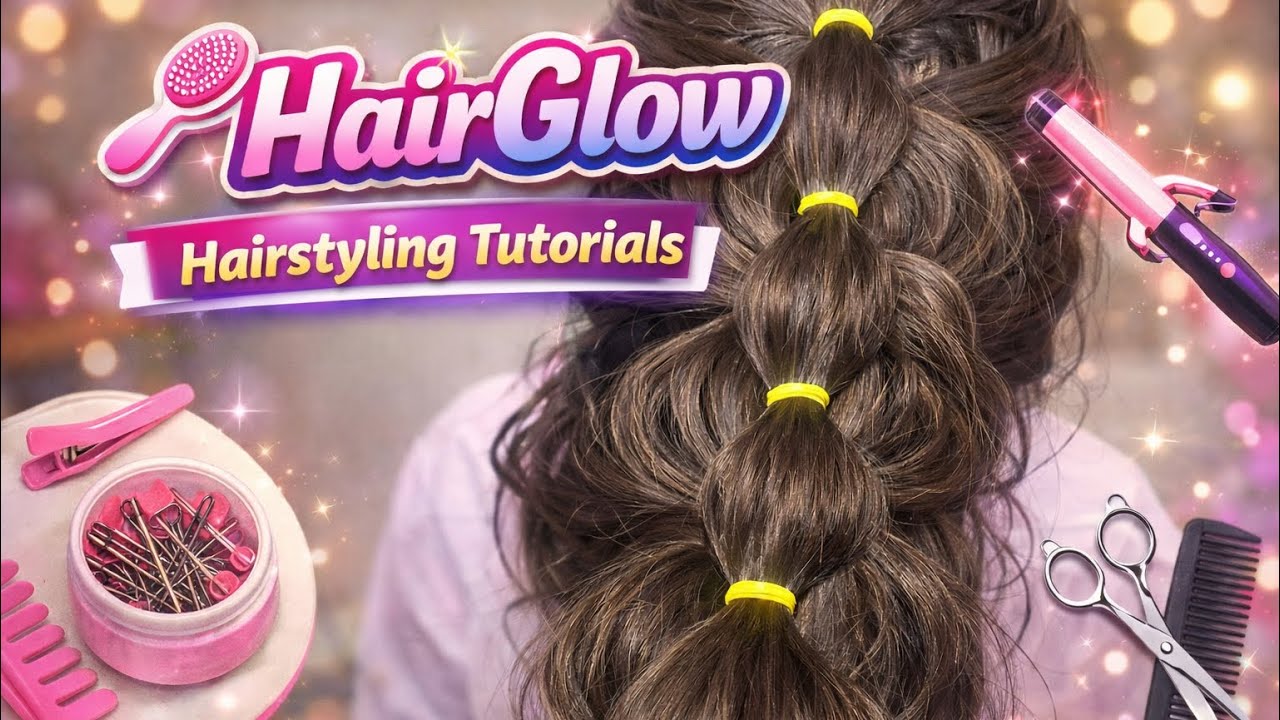 Easy Bubble Braid Hairstyle 💛 Trendy & Cute Look!