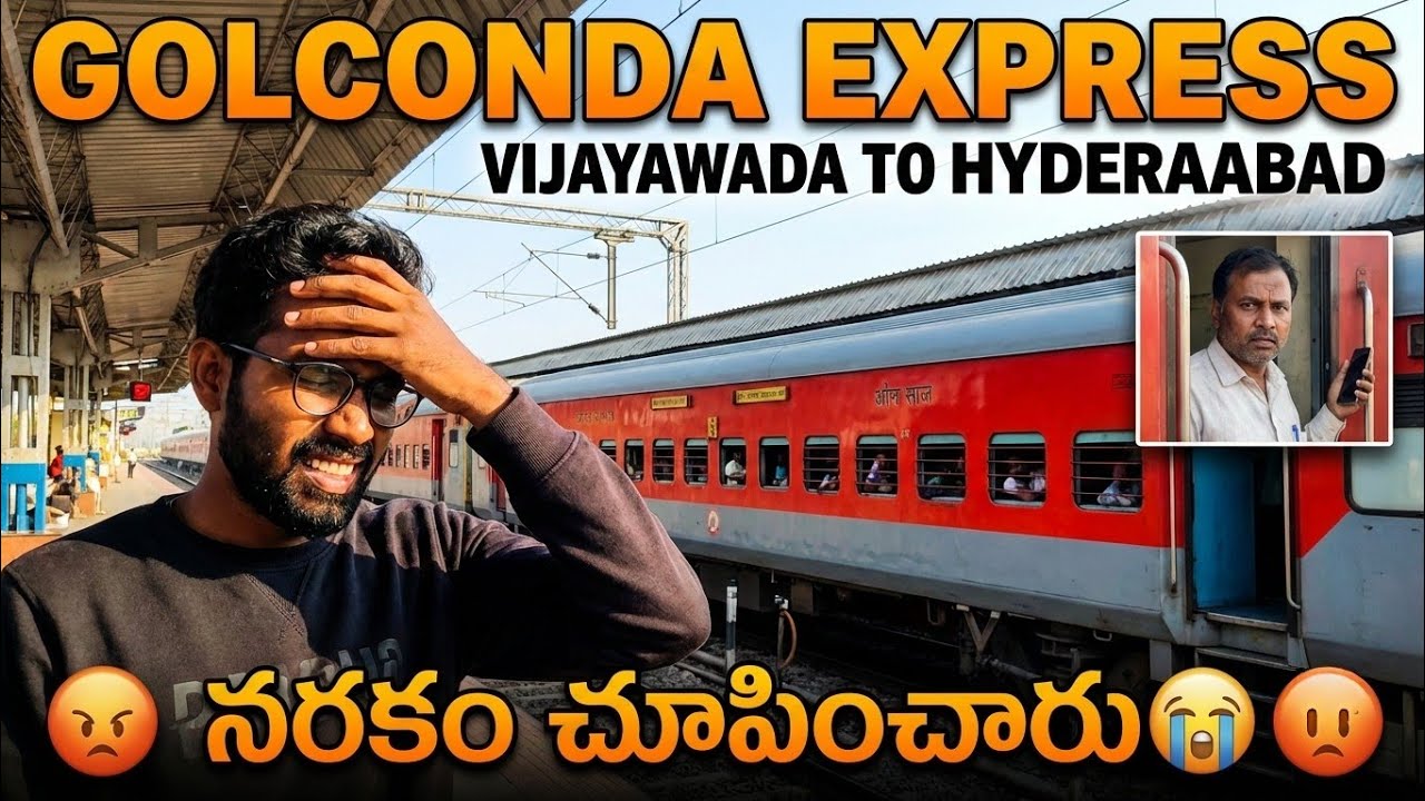 Vijayawada To Hyderabad 🚆 | Golconda Express | Telugu Train Journey