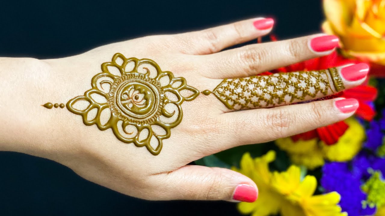 HOLI SPECIAL VERY EASY MEHNDI DESIGN FOR GIRLS | Quick Mandala for Small Hands