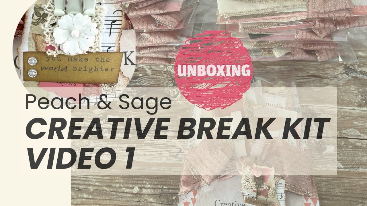Using Every Scrap! 🍑 Sage & Peach Junk Journal Kit Unboxing & Project Reveal