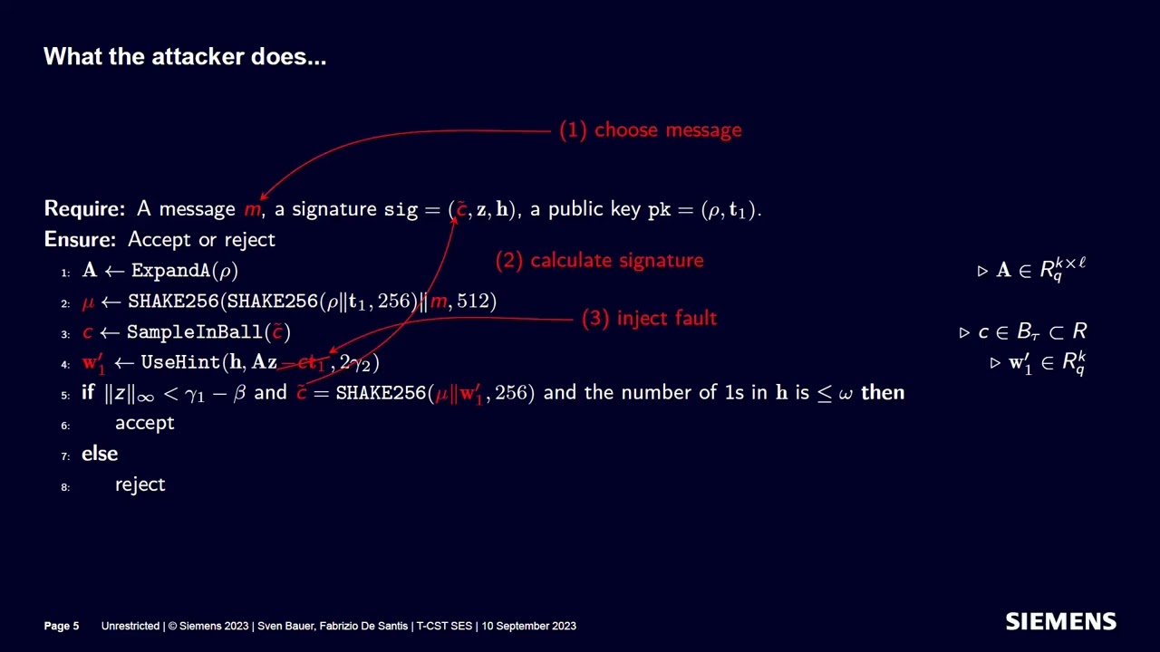 FDTC2023 3-2 talk - Forging DILITHIUM and FALCON signatures by single fault injection