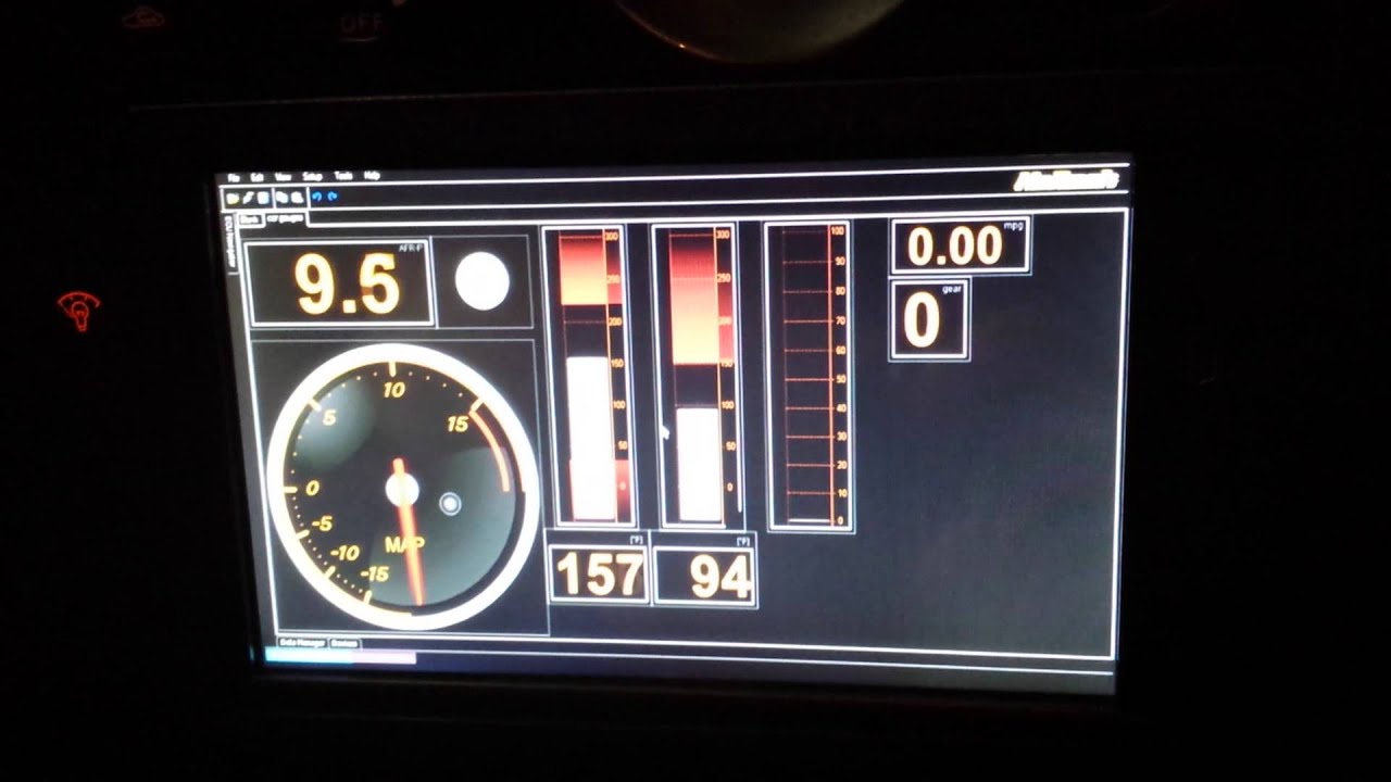 FD RX-7 with Haltech PS1000 and double DIN display