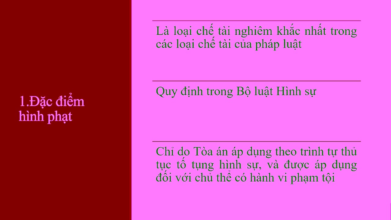 Chương 6- Phần Các loại hình phạt trong Luật Hình sự VN#phapluat ; #luathinhsu; #phapluatdaicuong
