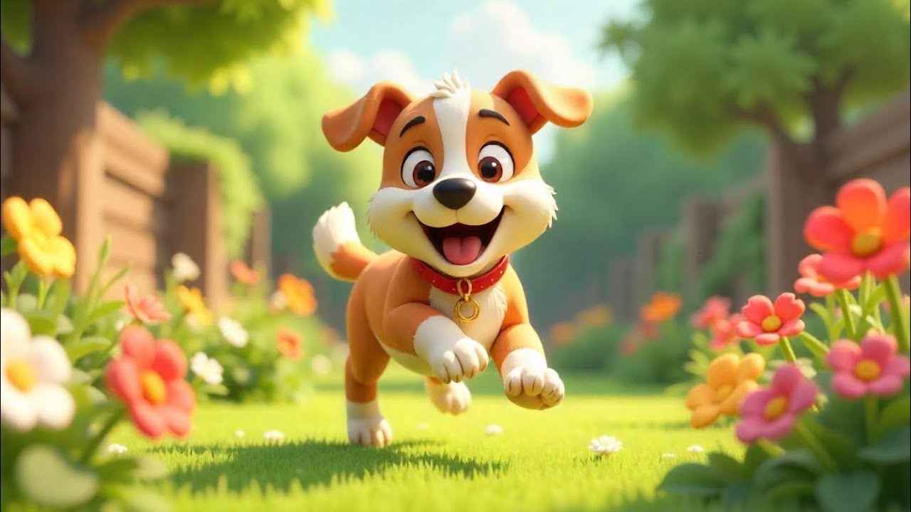 Woof Woof Dog Nursery Rhyme | Sing Along Dog Song for Kids | Animal Poems and Cartoons for Children