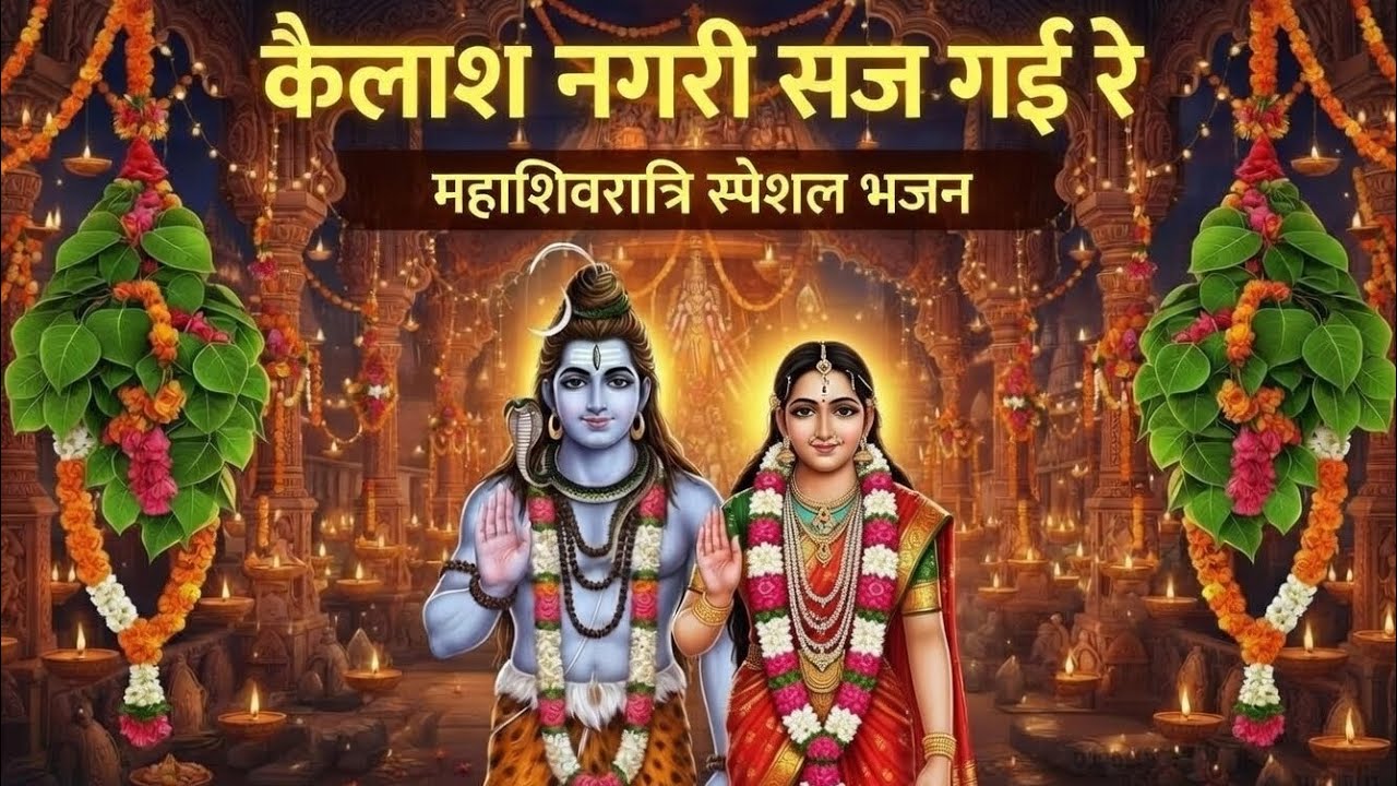 🔱 सज गई कैलाश नगरी रे 🙏 महाशिवरात्रि पर शिव-पार्वती का दिव्य भजन