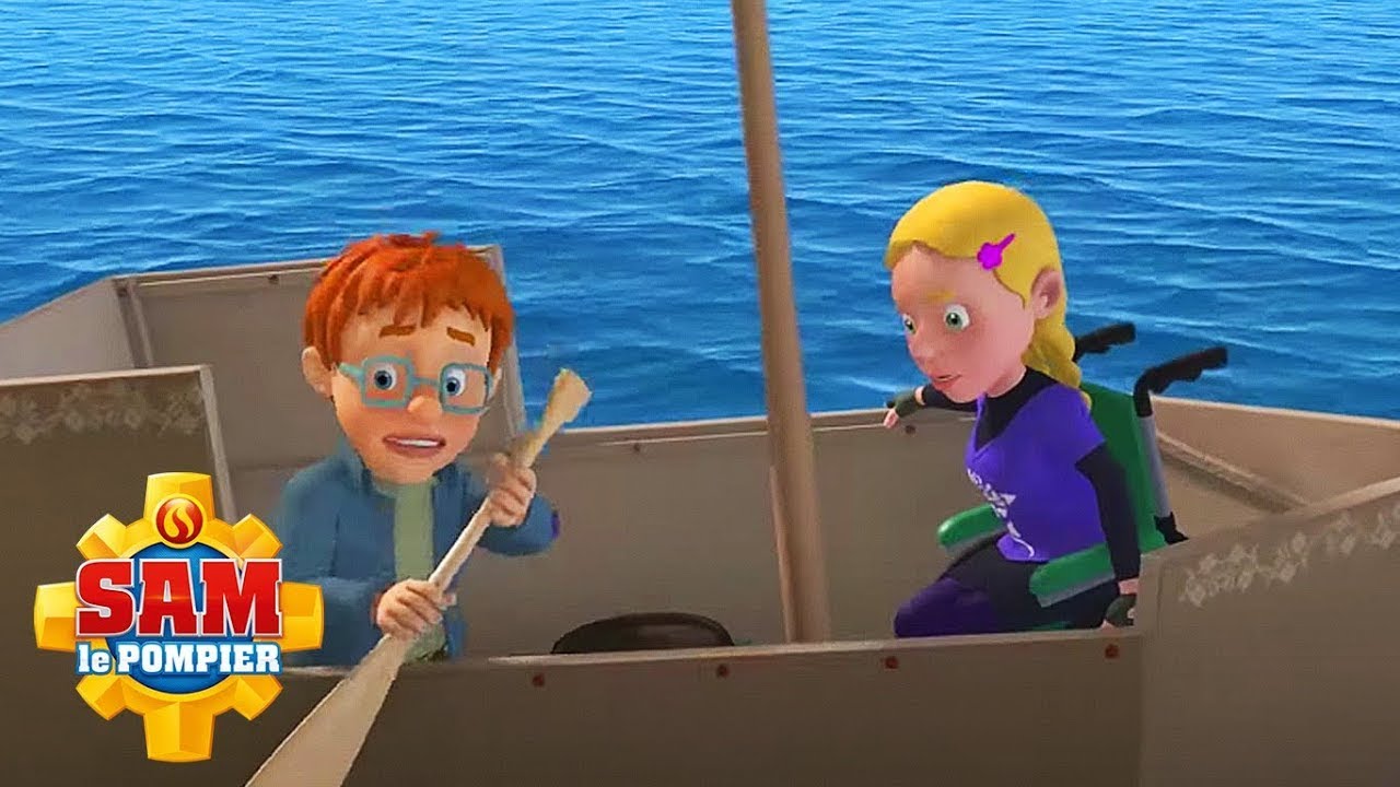 Hannah et Norman coincés en mer | Sam le Pompier | Dessins animés