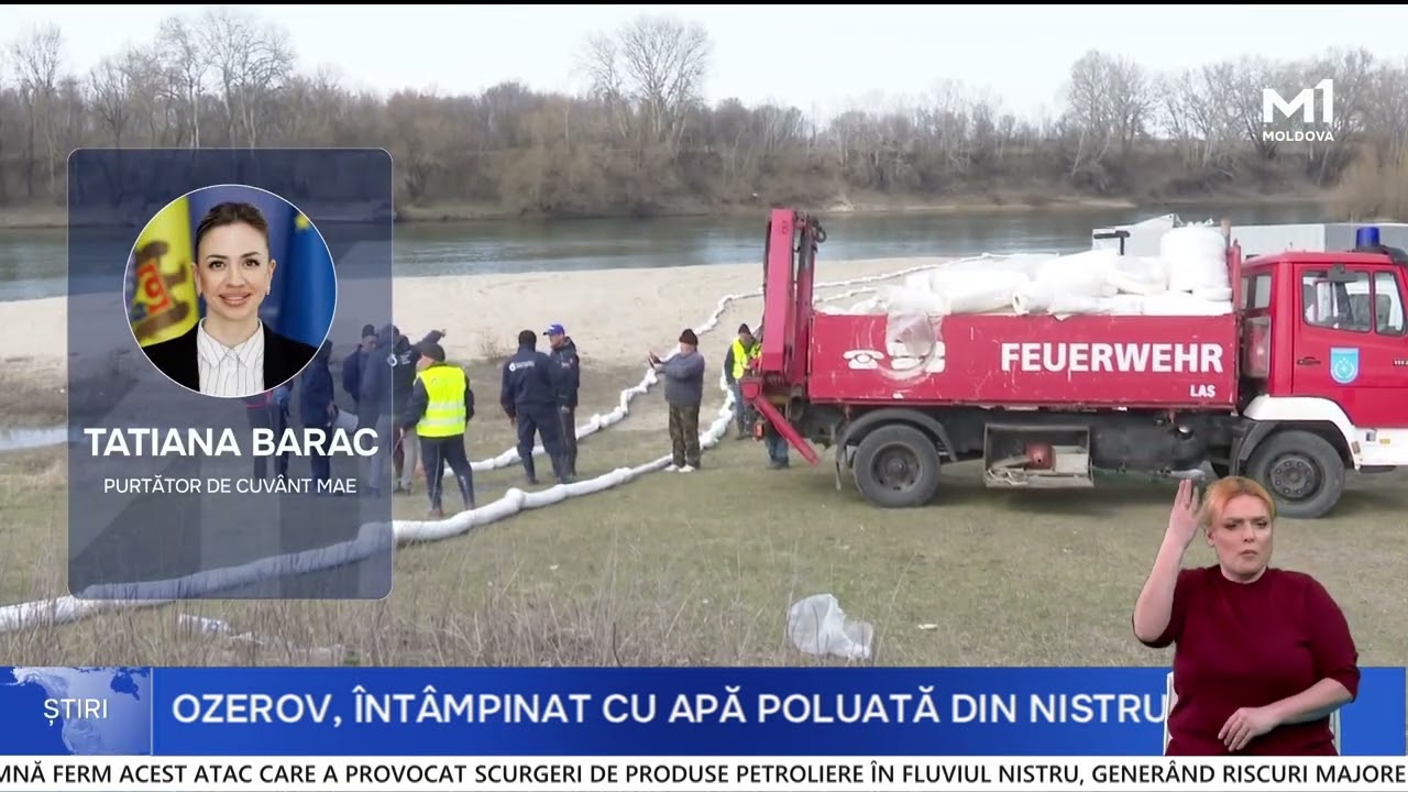 Ambasadorul agreat, Oleg Ozerov, întâmpinat la MAE cu apă poluată din Nistru