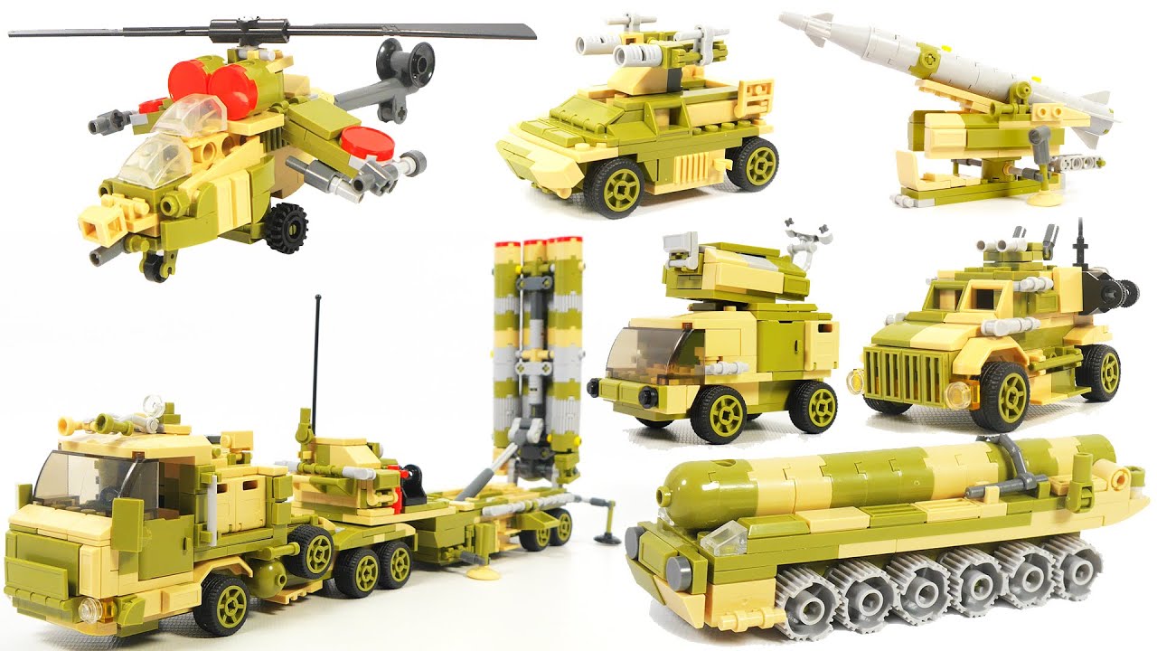 How to build LEGO military set - Sluban M38-B0758 С-400 7 in 1