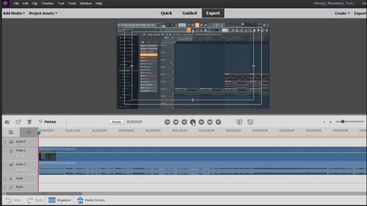 Adobe Premiere Elements 2020 Audio Mixer