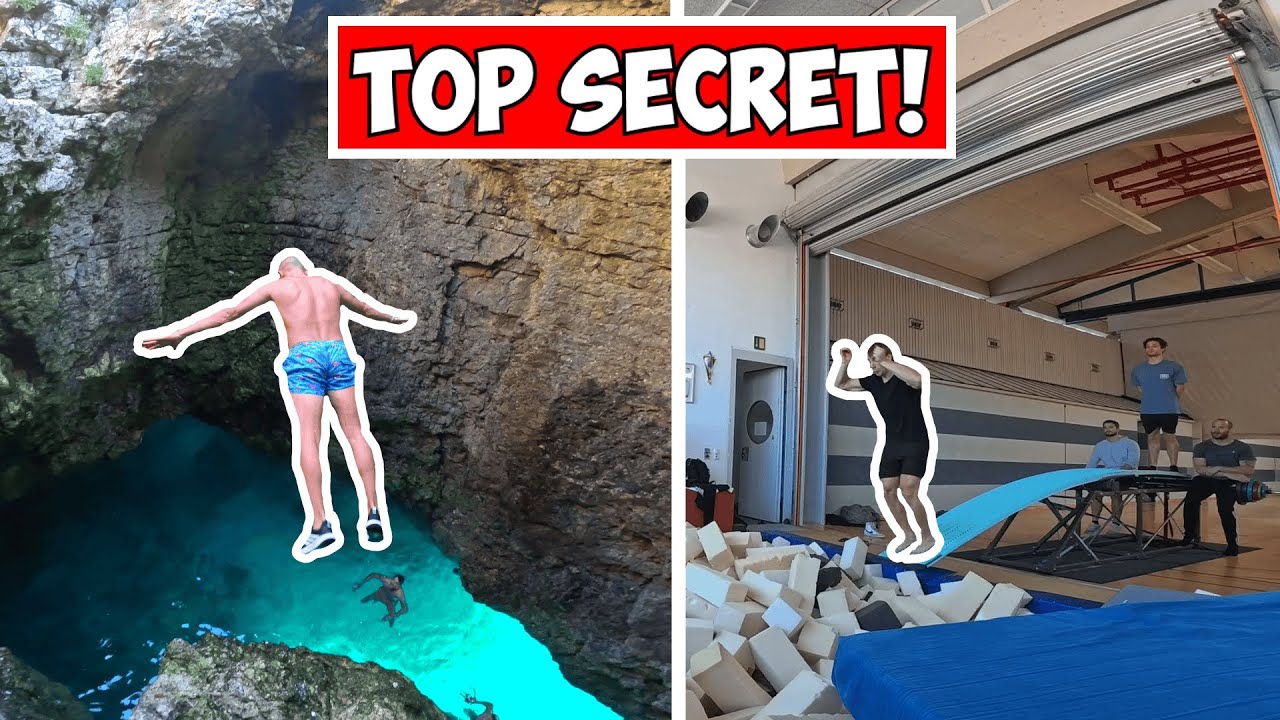 Sprung in GEHEIMER HÖHLE! Slovenische GEISTERSTADT erkunden & das MOBILE SPRUNGBRETT wird getestet!