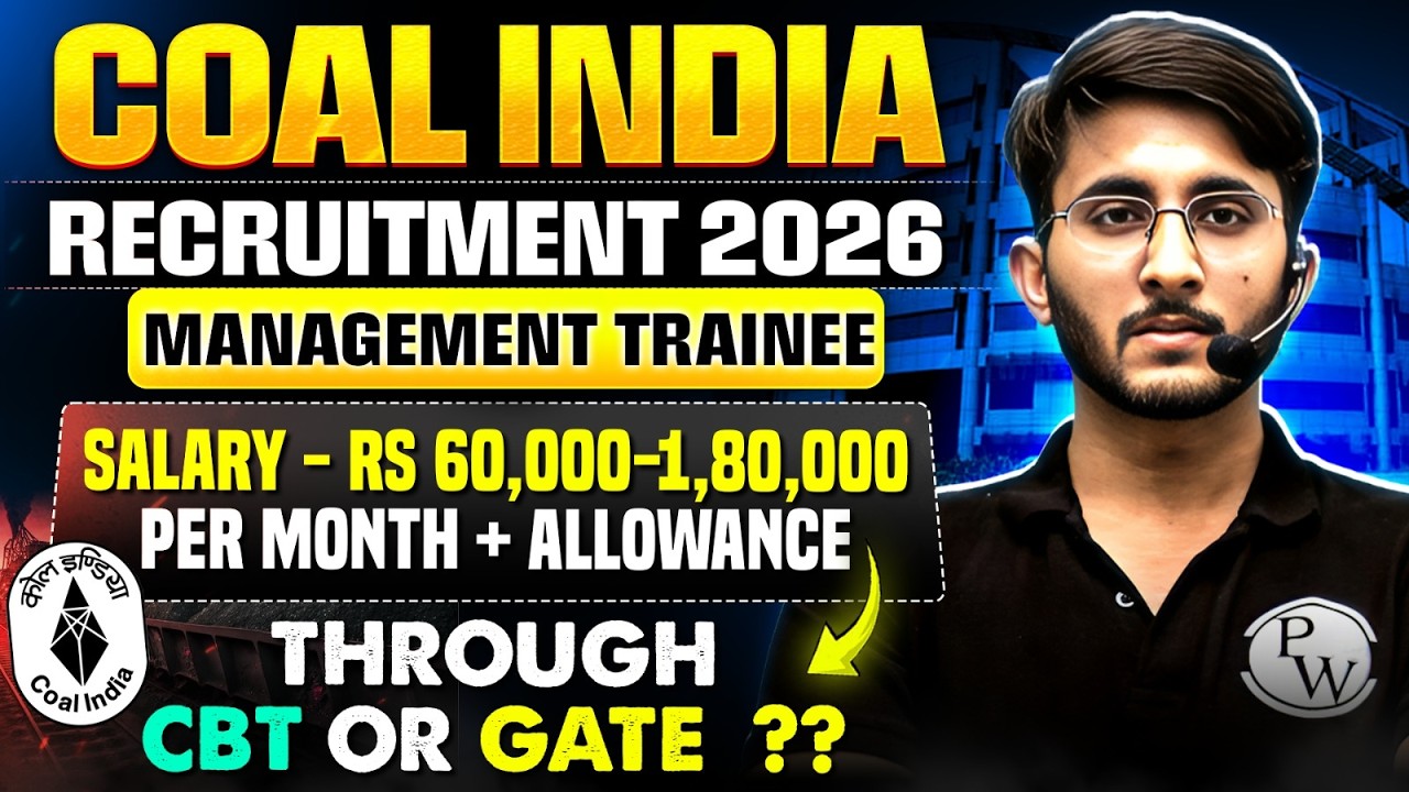 Coal India Recruitment 2026  | Management Trainee | Total Post | Detailed Notification Out