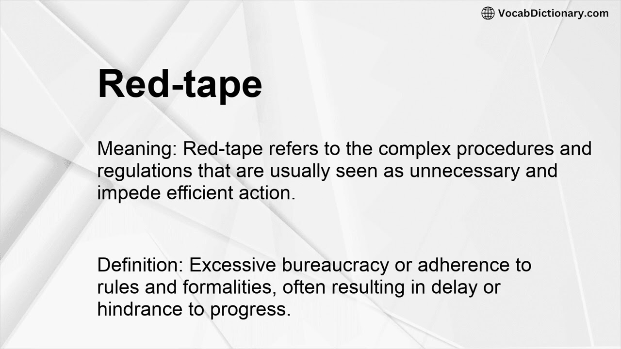 Red-tape Meaning