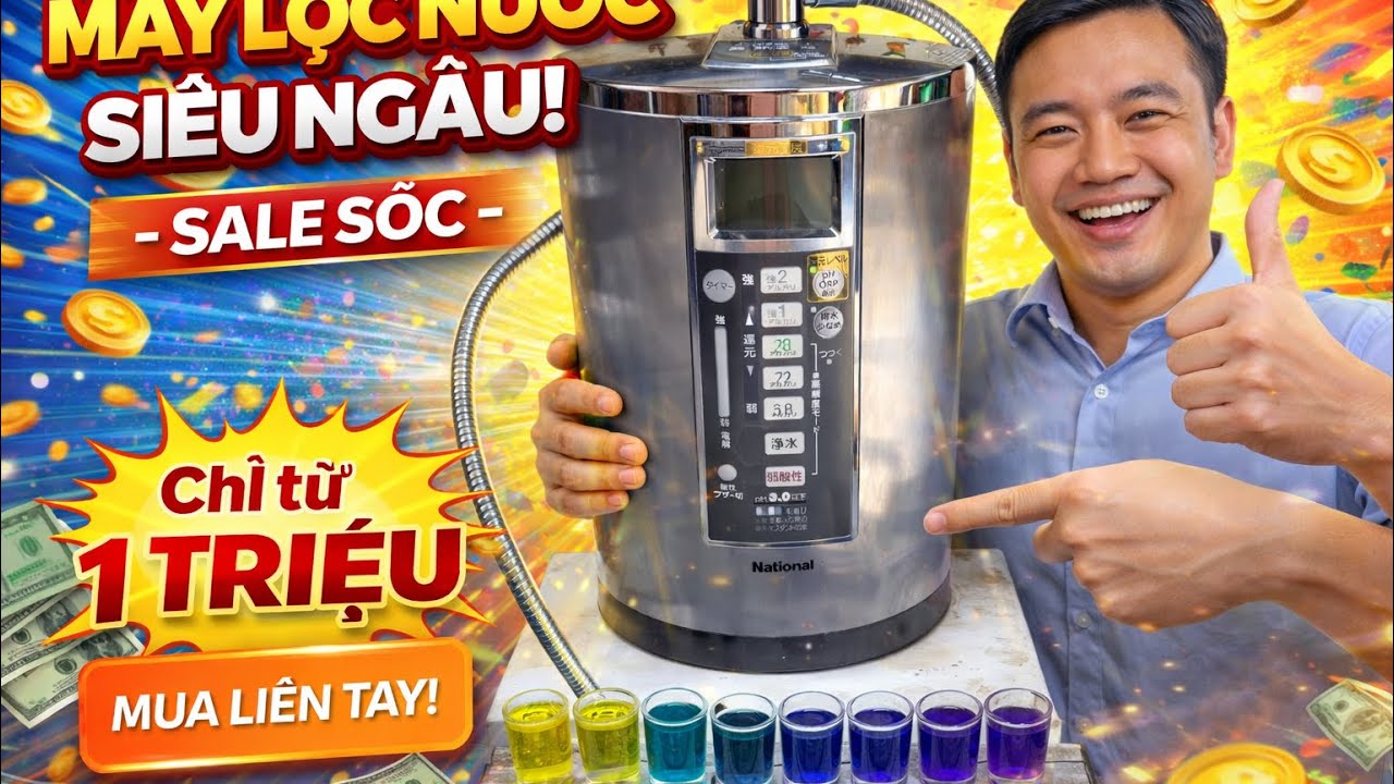 Review Chiếc Máy Lọc Nước Ion Kiềm Hàng Bãi Nhật 7 Tấm Điện Cực Siêu Vip Với Giá Siêu Rẻ 