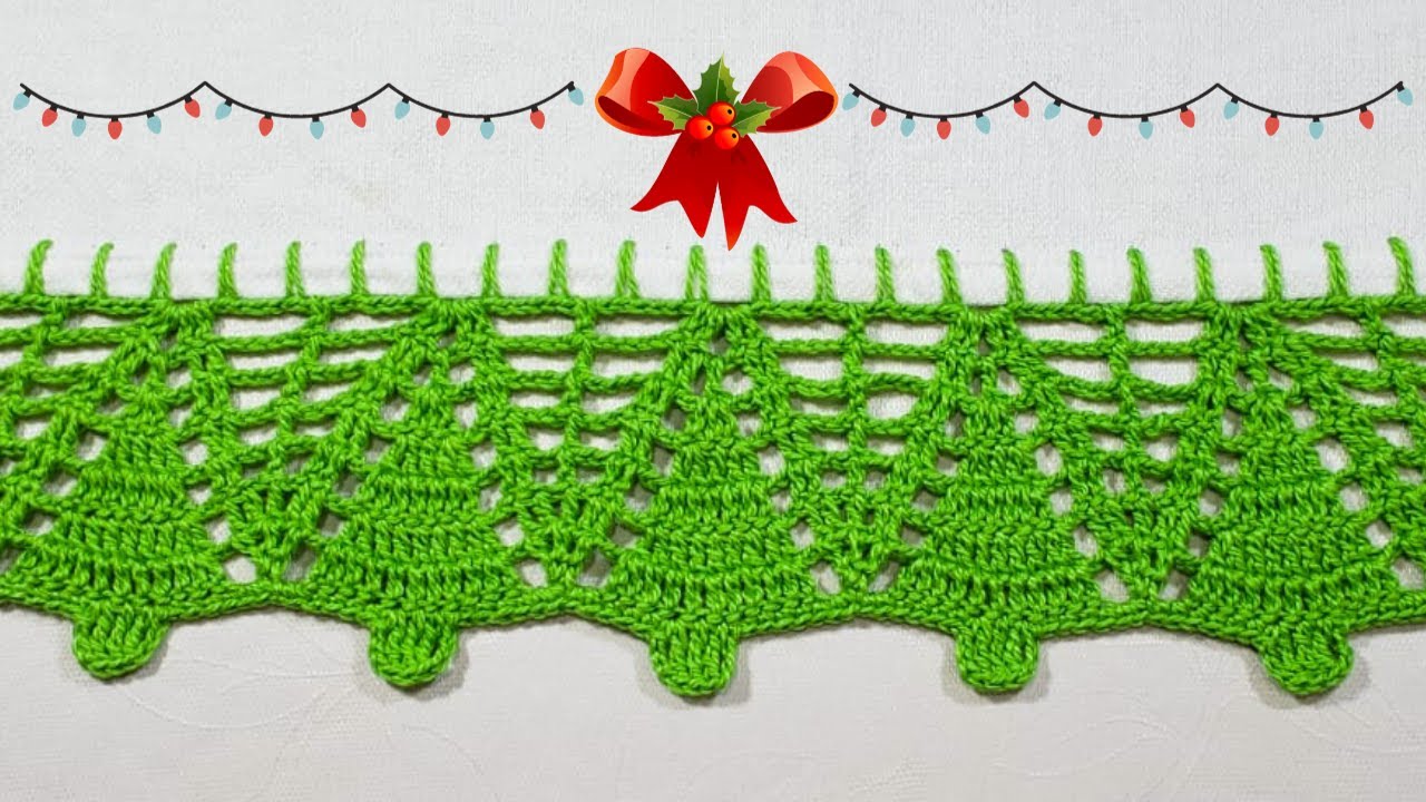 Barrado Árvore de Natal em crochê  N° 18
