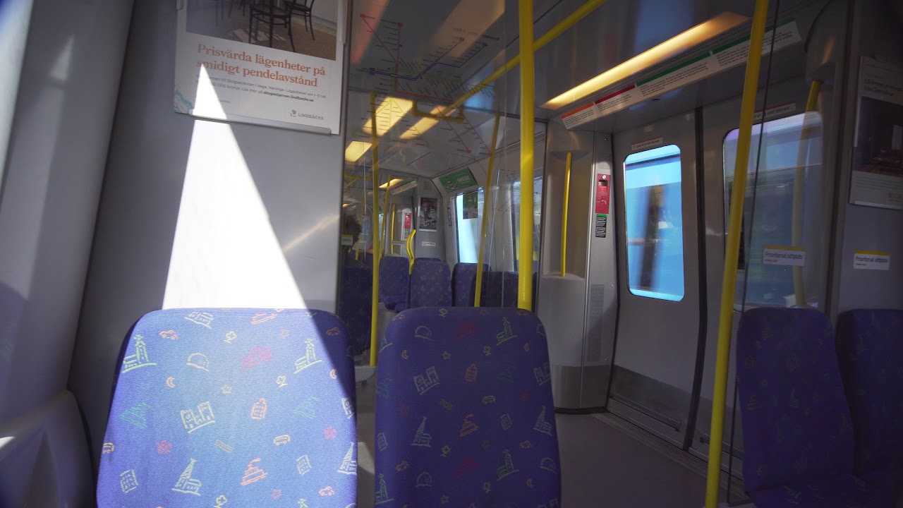 Sweden, Stockholm, subway ride from Rågsved to Skanstull