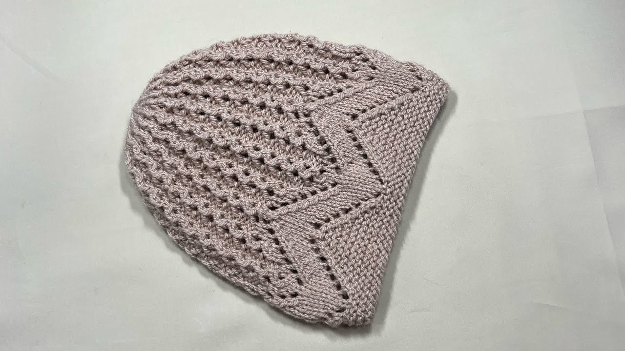 Hand knitted cap hat topi for ages 1 to 2 Years step by step tutorial