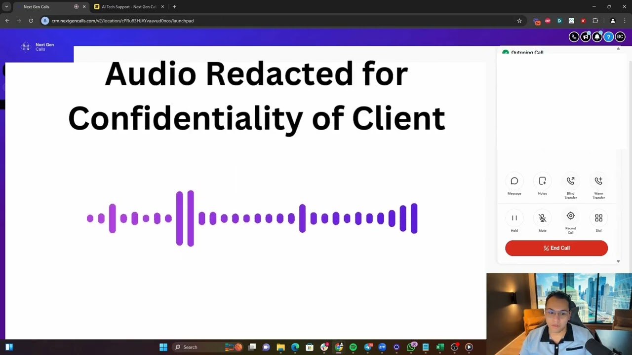 Computers caught on Fire AI Tech Support Scenario Live Call with Autotask Integration