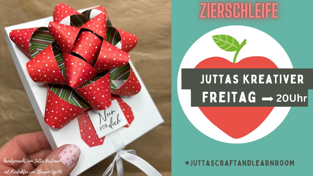 Stampin’Up! Juttas kreativer Freitag Heute probieren wir einmal die Zierschleife aus