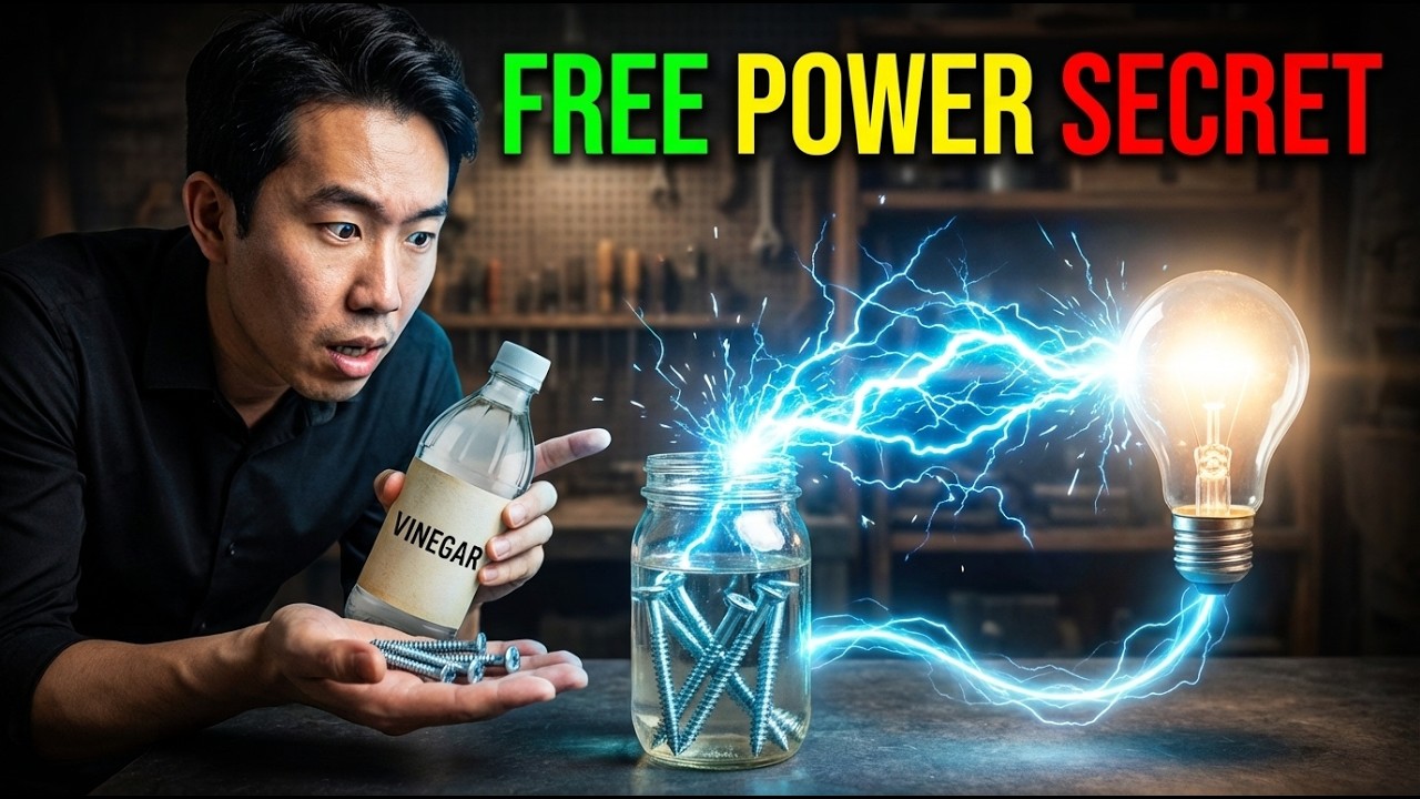 Vinegar + Zinc Screws = Unlimited Free Energy — The 1800 Volta Made Then They Took It