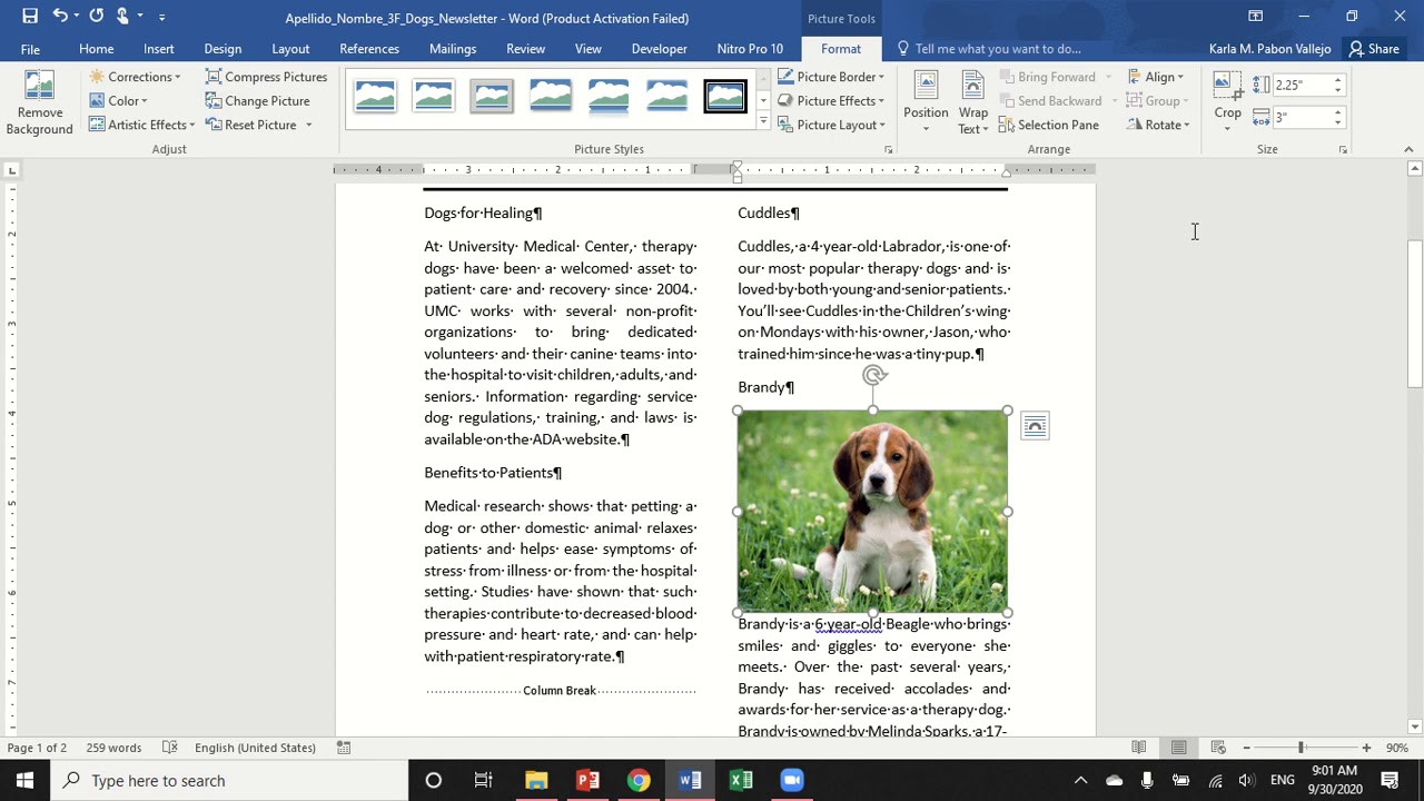 GO Office- Word 3F NewsLetter