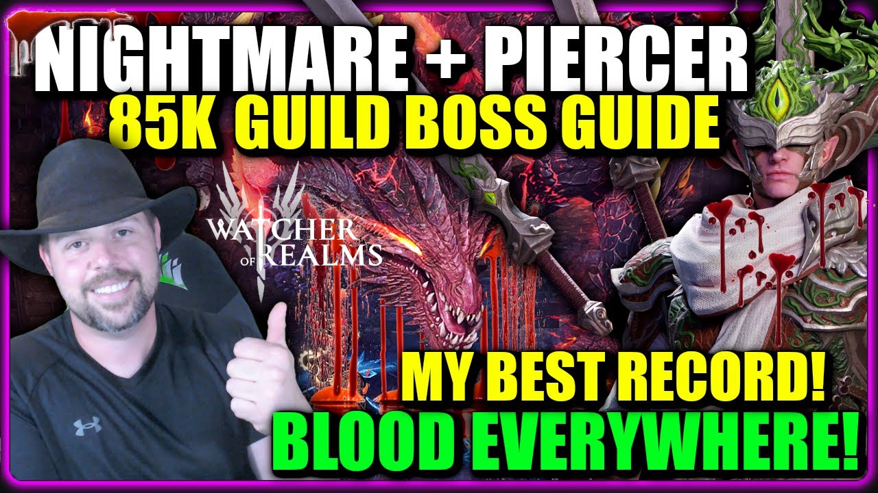 Как набрать 85 тыс. и более на боссе гильдии 1 — Кошмар + Ярость Пирса | Watcher of Realms