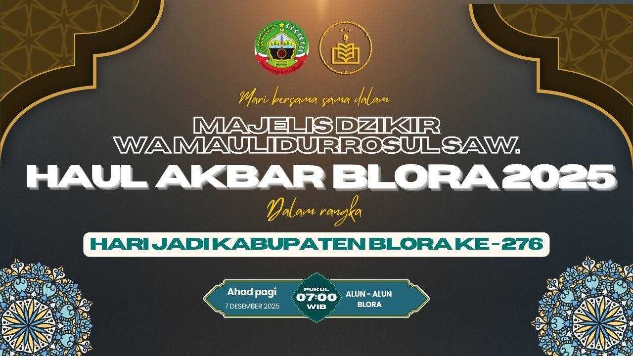 🔴MAJLIS DZIKIR MAULIDURRASUL SAW & HAUL AKBAR BLORA 2025.