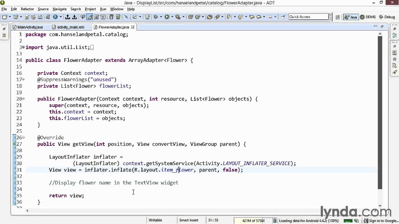 04 01 displaylist (Connecting Android Apps to RESTful Web Services)