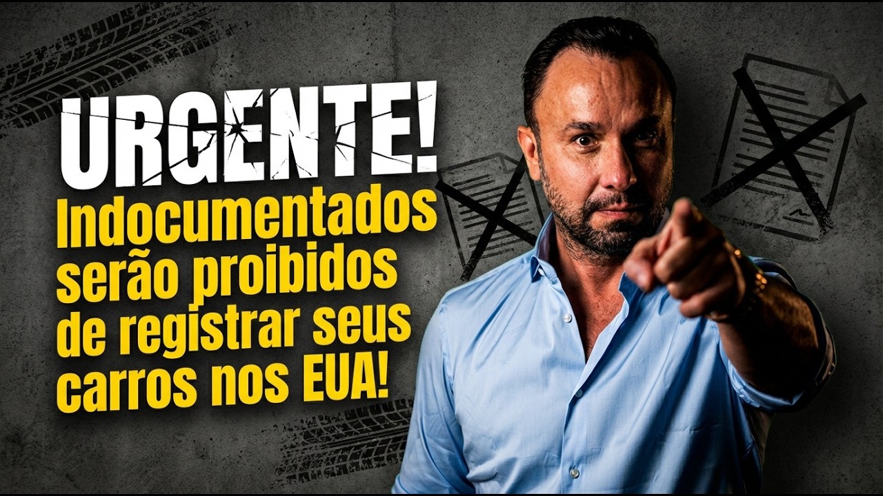 🛑 GRAVE: Quem NÃO TEM DOCUMENTO vai ser PROIBIDO de Registrar CARRO nos EUA 🇺🇸