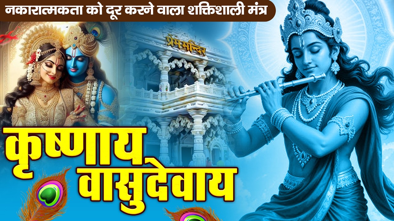 ॐ कृष्णाय वासुदेवाय हरये परमात्मने - Om Krishnaya Vasudevaya Haraye Paramatmane 108 Times #krishna