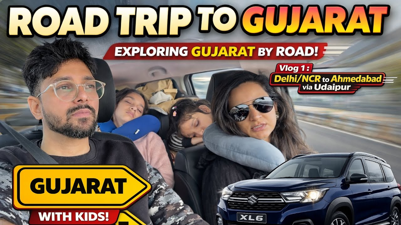 Delhi NCR to Ahmedabad Road Trip | Ep 1: 740km Non-stop to Udaipur in Heavy FOG 🌫️ Gujarat Road Trip