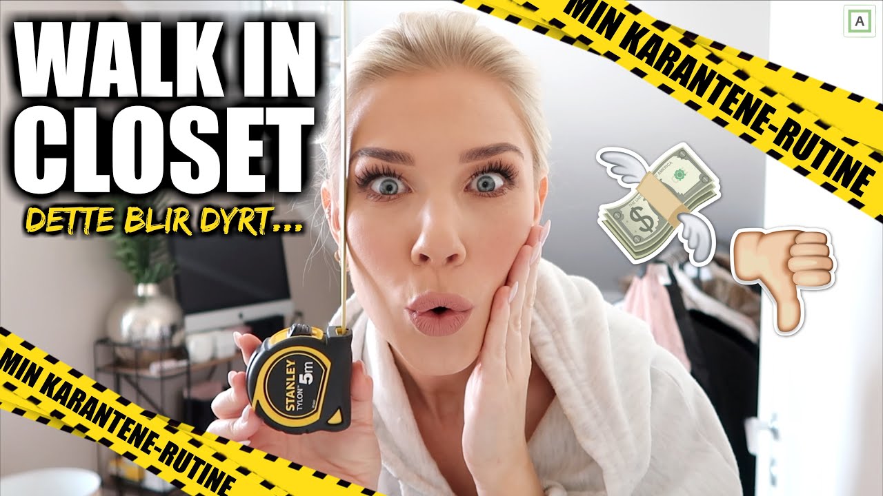 VLOG - Walk In Closet og Karantene Sminkerutine..