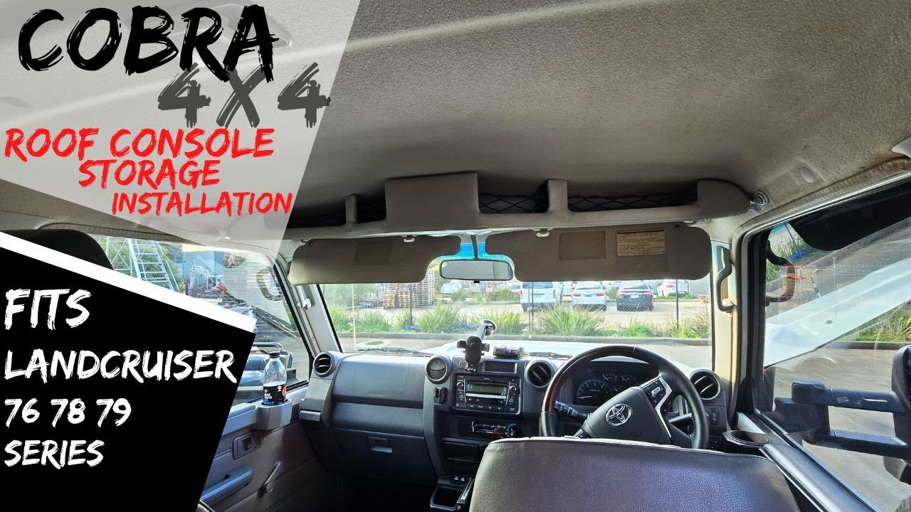 Roof Console Storage suits LandCruiser 76 78 79 Series Installation guide