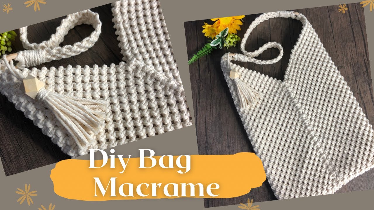 Diy Bag Macrame/Bolsa#diy#craftsmanship#bag#macrame#artesanato#praia#beach#handmade#tutorial