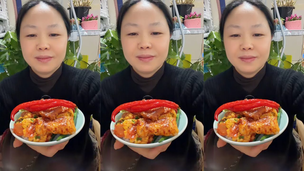Village Cooking ASMR | Spicy pork  with Vegetables 🥗 & chili 🌶️ Homemade 😋#mukbang 