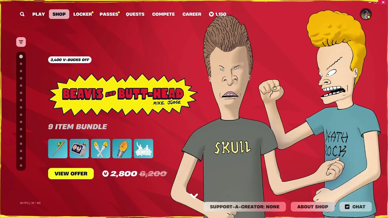Fortnite Beavis and Butt-Head