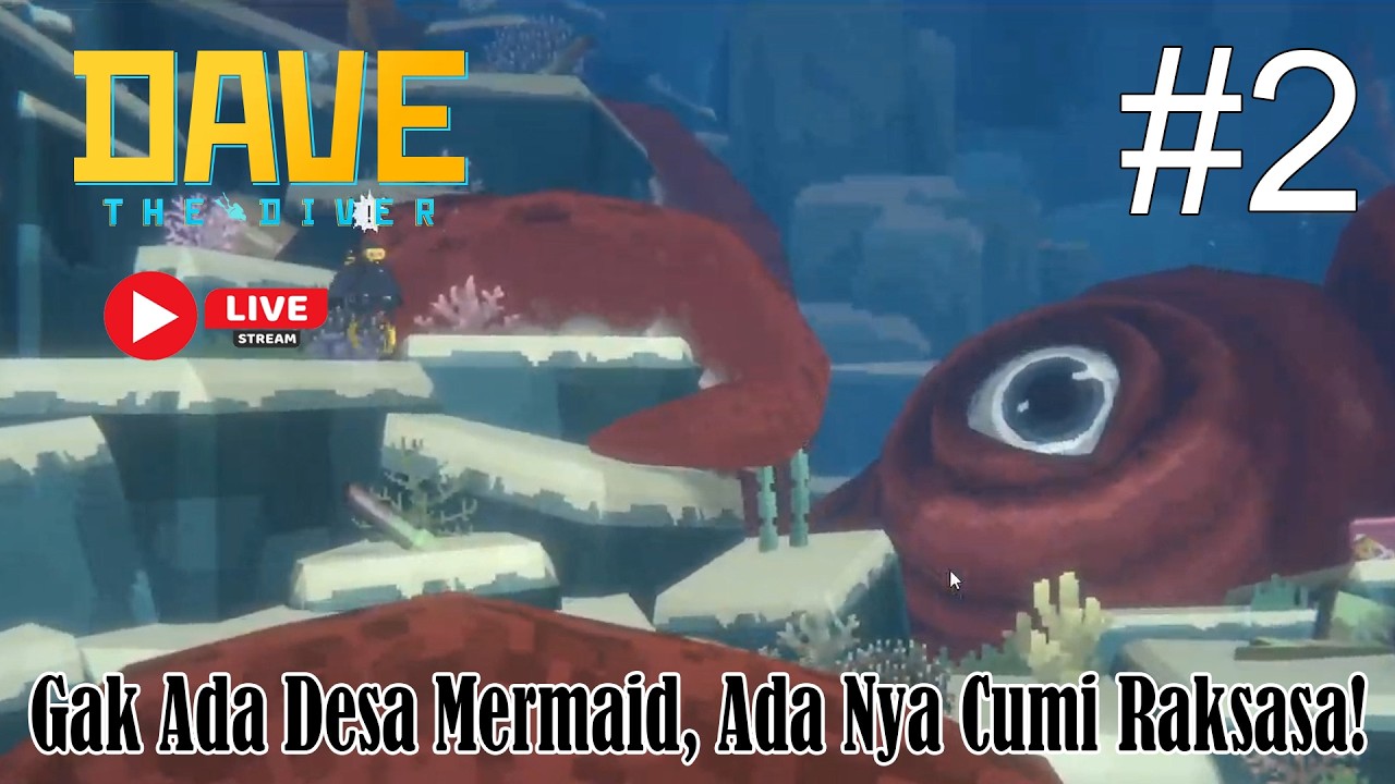 Mau Cari Desa Mermaid, Malah Harus Lawan Cumi Raksasa! - Gameplay Dave The Diver Indonesia Pt.2