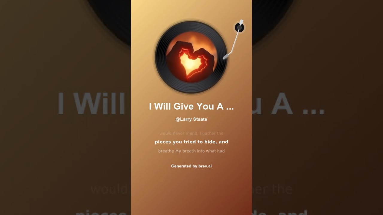I Will Give You A New Heart