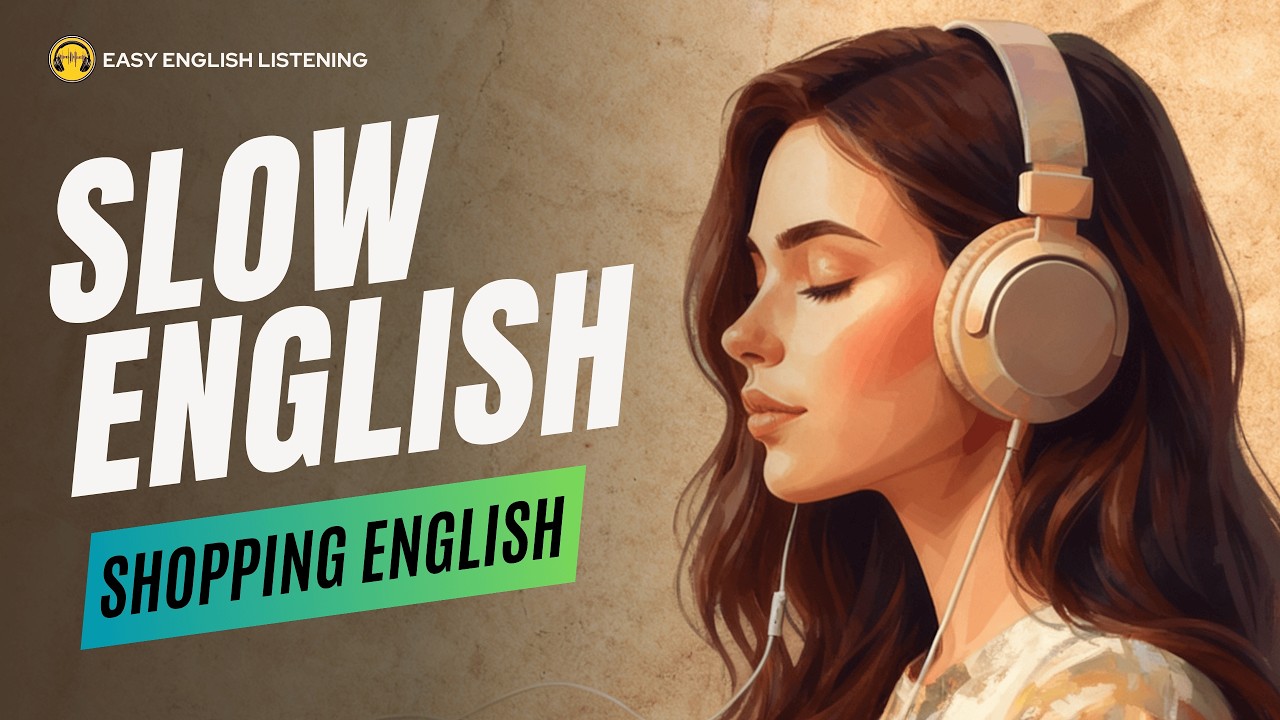 Easy English Listening | Long Shadowing Practice – Shopping English