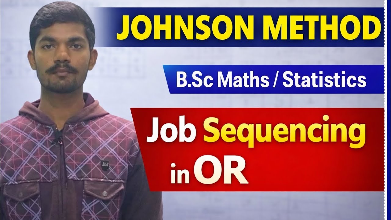 Johnson Method | Job Sequencing Problem on 2 Machines | Operations Research B.Sc Explained