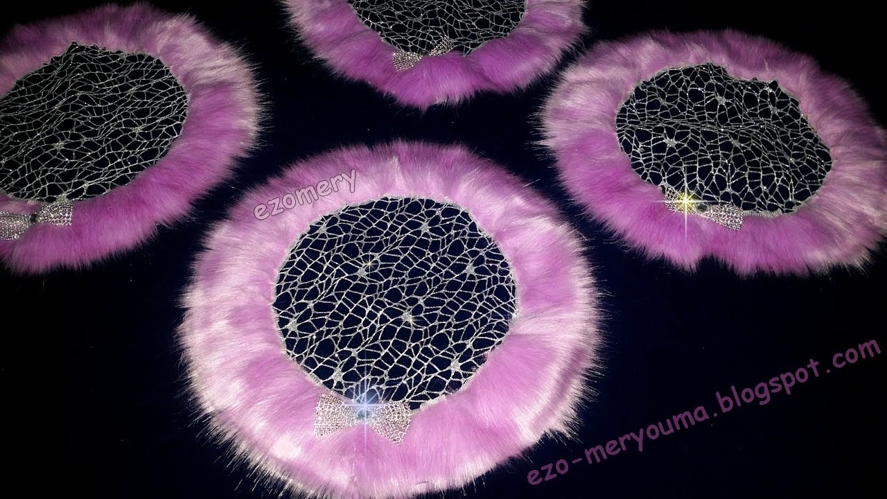 مفارش الطاولة  بقماش الفرو نابخوات الفورير  بدون خياطة /مشروع مربح