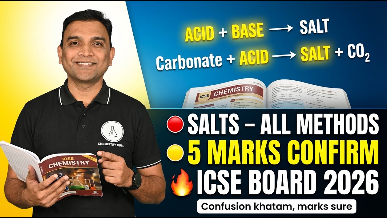Preparation of Salts in ONE SHOT 😱 | ICSE Class 10 | Board Most Important