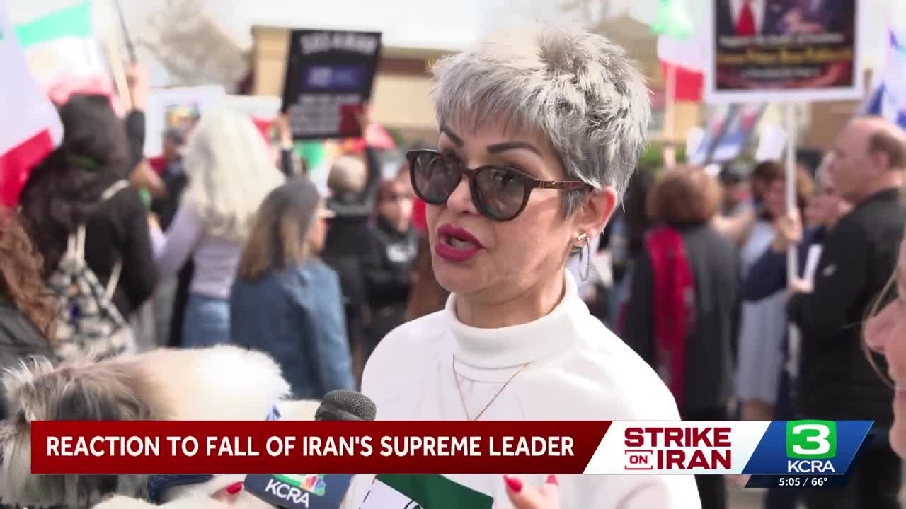 Iranian-Americans in Sacramento region protest against Islamic regime, support strikes