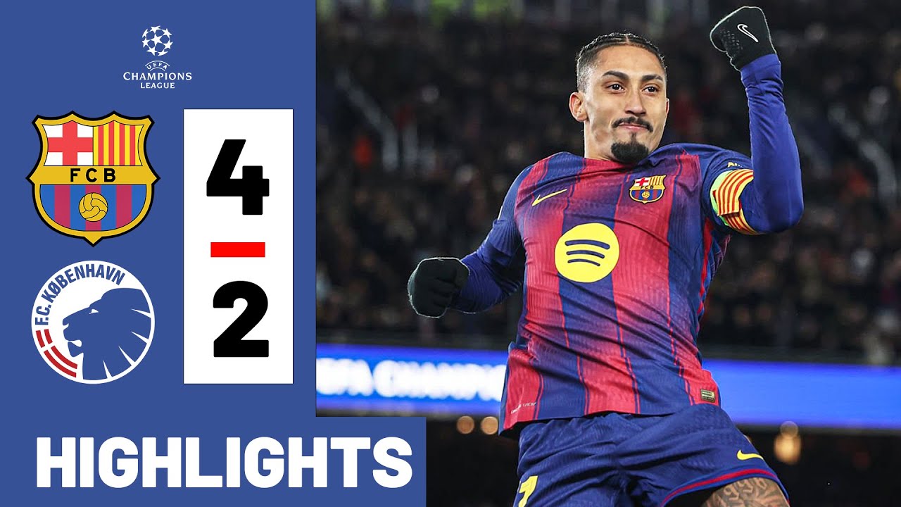 Barcelona vs Copenhague 4-2 HIGHLIGHTS & GOALS Champions League 25/26