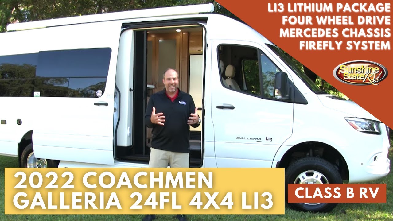 New 2022 Coachmen Galleria 24FL Class B RV | 4-Wheel Drive, Mercedes Chassis & Li3 Lithium Package