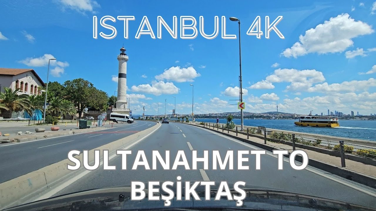 Istanbul 4K Drive from Sultanahmet to Beşiktaş Virtual Drive and Sightseeing Video