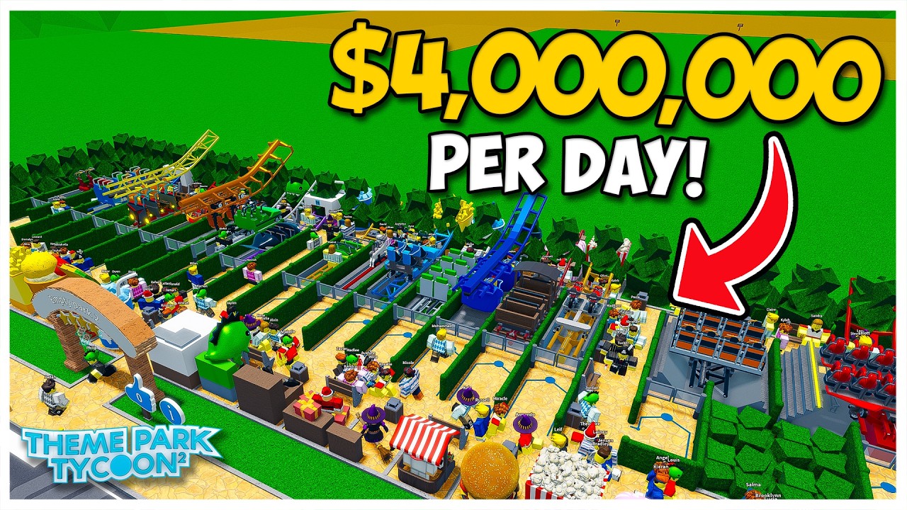 Я создал ЛУЧШУЮ денежную ферму в Theme Park Tycoon 2! 🤑