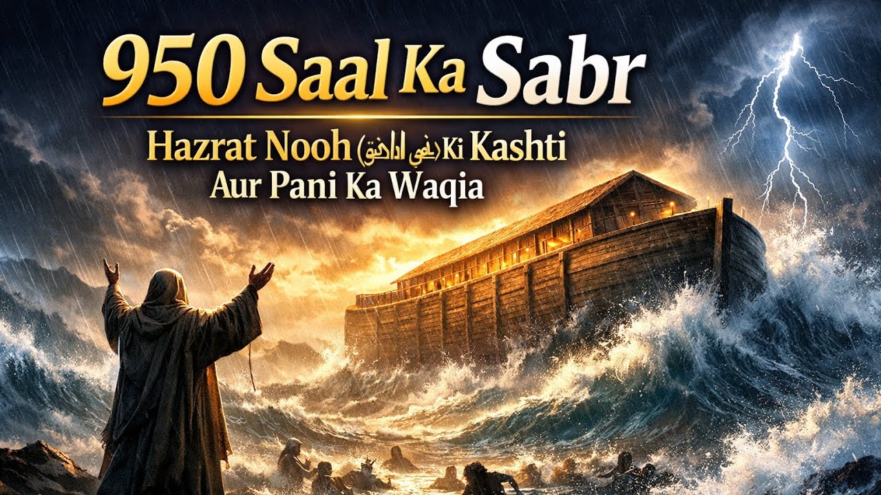 950 Saal Ka Sabr | Hazrat Nooh (عليه السلام) ki Kashti aur Pani ka Waqia #longvideo #nabinuh #islam 