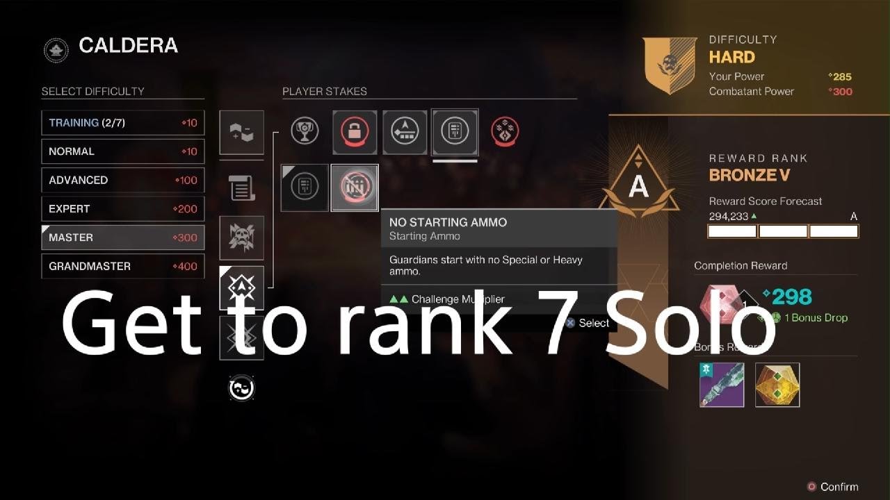 Destiny 2 no starting ammo rank 6 solo mission