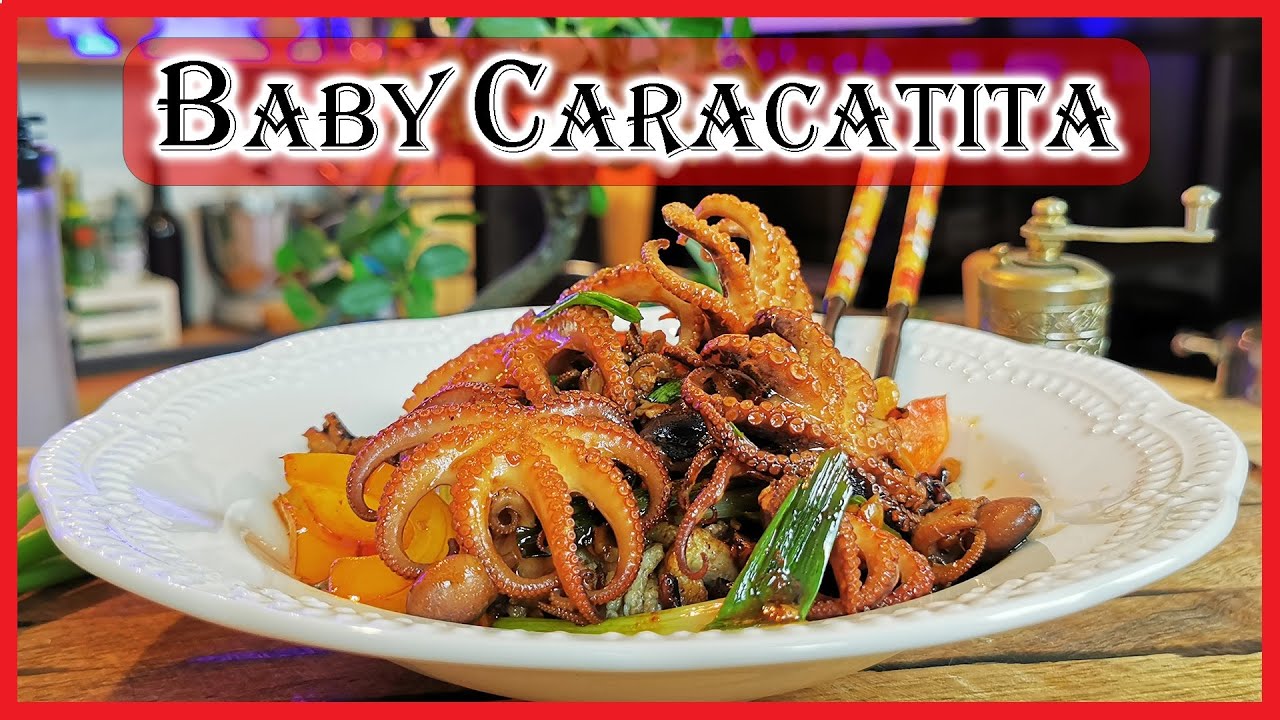 Baby Caracatita cu Orez Negru, Ou si Ceapa Verde - Caracatita Asiatica - Chef Florin Arvunescu