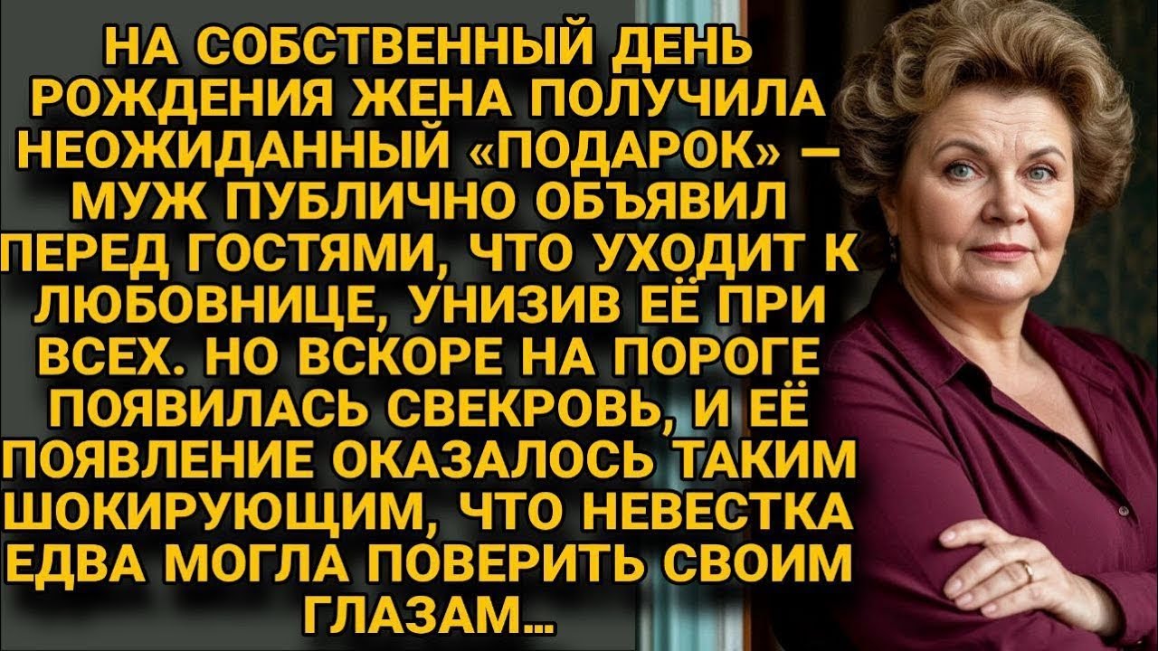 Муж ушёл к любовнице в день рождения жены, но появление свекрови всех шокировало
